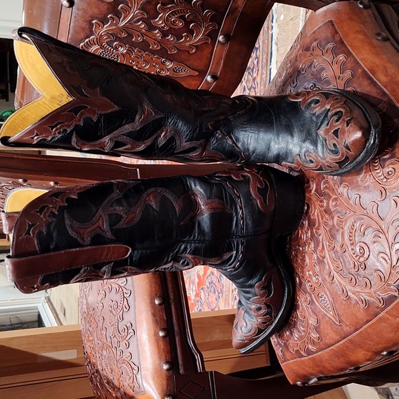 Vintage Scott Wayne Tres Outlaws cowboy boots  8 1/2 D men's or 10 1/2 women's - Picture 1 of 10